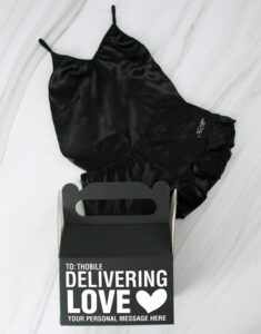 Black satin gown 
