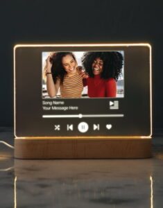 A square LED light photo frame 
