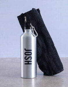 Personalised Water Bottle And Gym Towel 