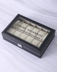 Black watch box for men