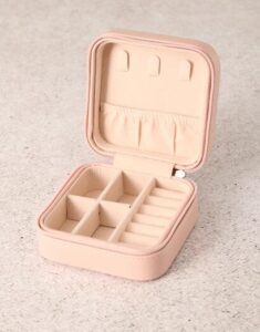 Pink Leather Jewellery case
