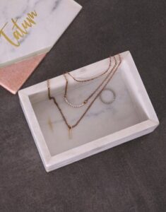 White Marble Jewellery Tray