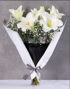 White lilies and Baby's Breaths