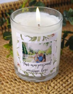 Personalised Lily Photo Candle